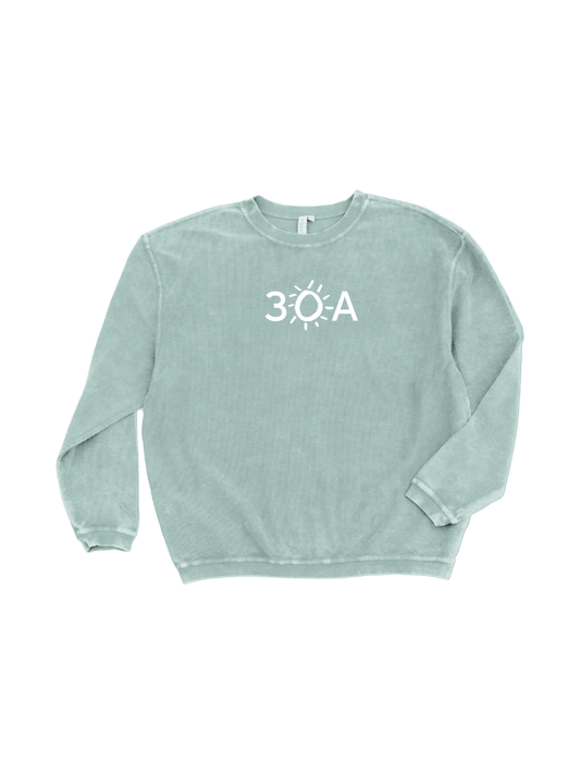 30A Wordmark Logo Charles River Corded Crew Sweatshirt