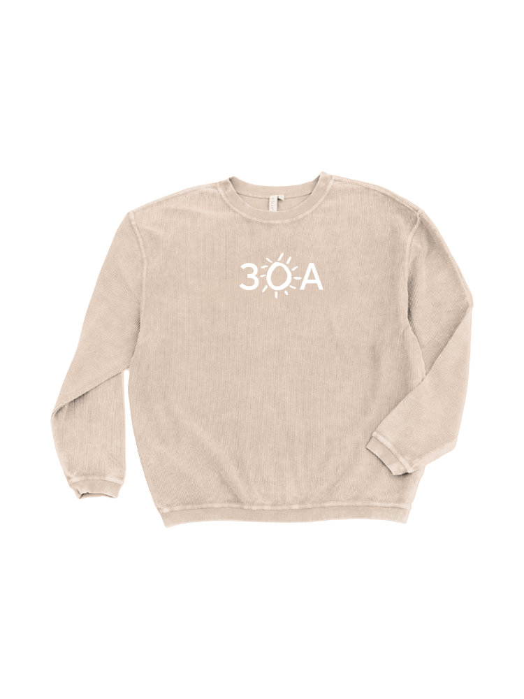 30A Wordmark Logo Charles River Corded Crew Sweatshirt