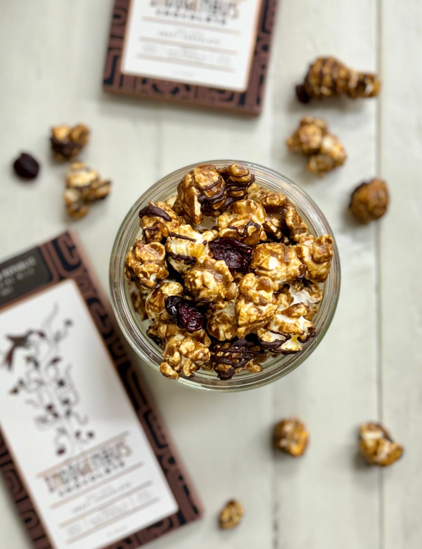 Dark Chocolate Cranberry Popcorn