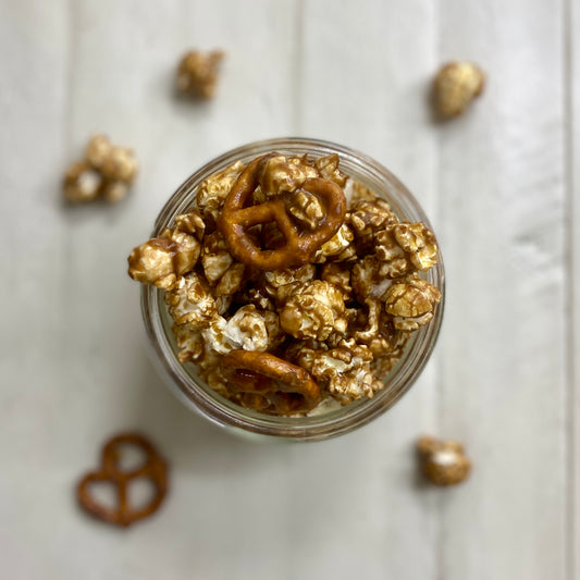 Salted Caramel Pretzel Popcorn