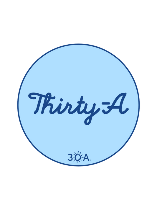 Thirty-A Script Sticker