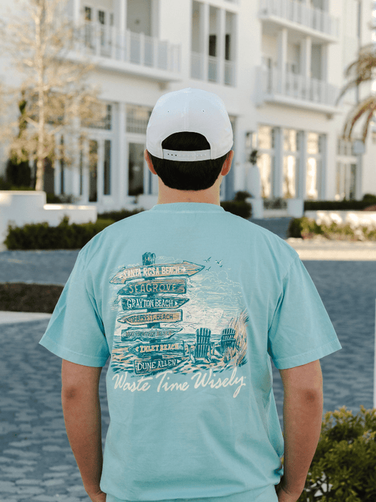 Waste Time Wisely on 30A Pocket T-Shirt